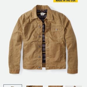 Flannel-lined Waxed Trucker Jacket